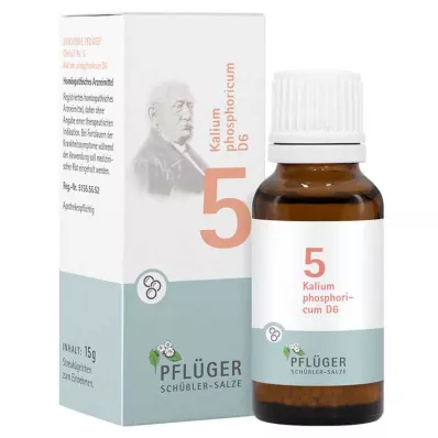Biochemija Pflueger 5 Kalium phosphoricum D 6 rutuliukai, 15 g Biochemija Pflueger 5 Kalium phosphoricum D 6 rutuliukai, 15 g