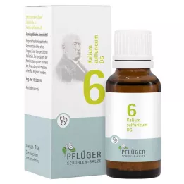BIOCHEMIE Pflüger 6 Potassium sulfuricum D 6 rutuliukų, 15 g