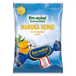 EM-EUKAL Manuka medumi įdaryti saldainiai su cukrumi, 75 g