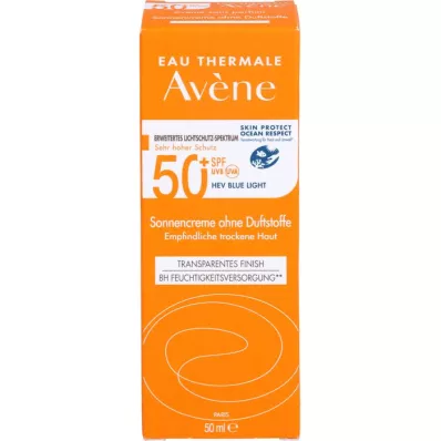 AVENE Kremas nuo saulės SPF 50+ be kvapiųjų medžiagų, 50 ml