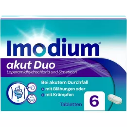 IMODIUM acute duo 2 mg/125 mg tabletės, 6 vnt