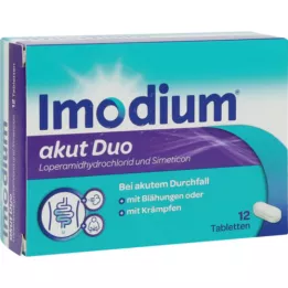 IMODIUM acute duo 2 mg/125 mg tabletės, 12 vnt
