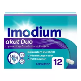 IMODIUM acute duo 2 mg/125 mg tabletės, 12 vnt