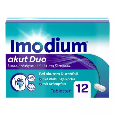 Imodium acute duo - nuo ūmaus viduriavimo su vidurių pūtimu, 12 vnt Imodium acute duo - nuo ūmaus viduriavimo su vidurių pūtimu, 12 vnt