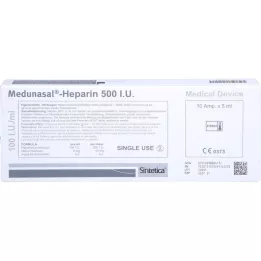 MEDUNASAL-Heparinas 500 I.U. ampulės, 10X5 ml