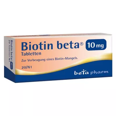 BIOTIN BETA 10 mg tabletės, 20 vnt BIOTIN BETA 10 mg tabletės, 20 vnt