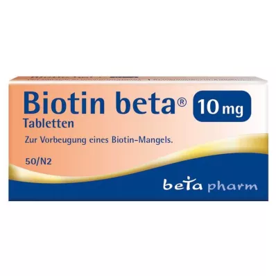 BIOTIN BETA 10 mg tabletės, 50 vnt BIOTIN BETA 10 mg tabletės, 50 vnt