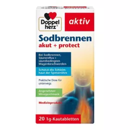 DOPPELHERZ Heartburn acute+protect kramtomosios tabletės, 20 vnt