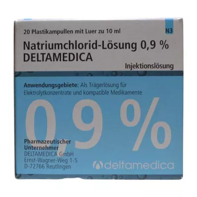 Natrio chlorido tirpalas 0,9% Deltamedica Luer Pl., 20X10 ml