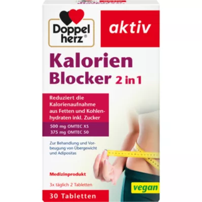 DOPPELHERZ Calorie Blocker 2in1 tabletės, 30 kapsulių