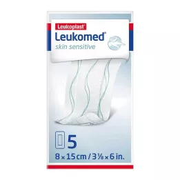 LEUKOMED odai jautrus sterilus 8x15 cm, 5 vnt