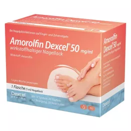 AMOROLFIN Dexcel 50 mg/ml nagų lakas su veikliąja medžiaga, 5 ml