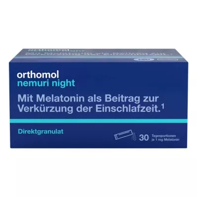 ORTHOMOL nemuri night direct granulės, 30 vnt