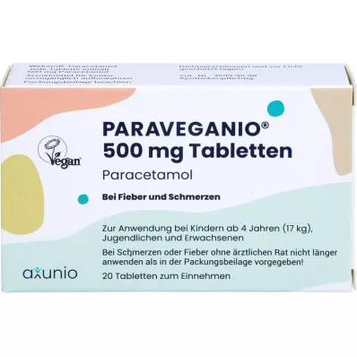 PARAVEGANIO 500 mg tabletės, 20 vnt
