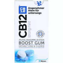 CB12 kramtomoji guma boost strong mint, 10 vnt