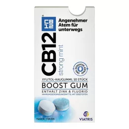 CB12 kramtomoji guma boost strong mint, 10 vnt