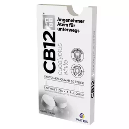 CB12 boost Eukaliptas balta kramtomoji guma, 10 vnt