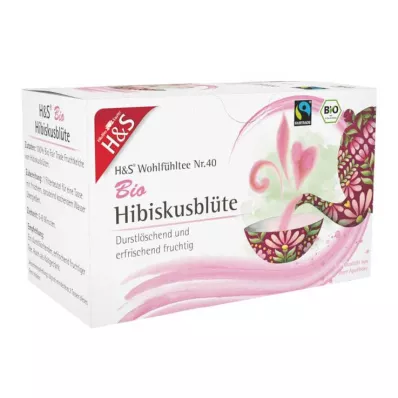 H&S Organinių hibisko žiedų filtro maišeliai, 20 x 1,75 g H&S Organinių hibisko žiedų filtro maišeliai, 20 x 1,75 g