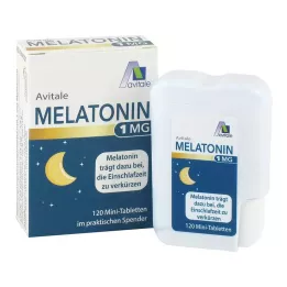 MELATONIN 1 mg mini tabletės dozatoriuje, 120 vnt