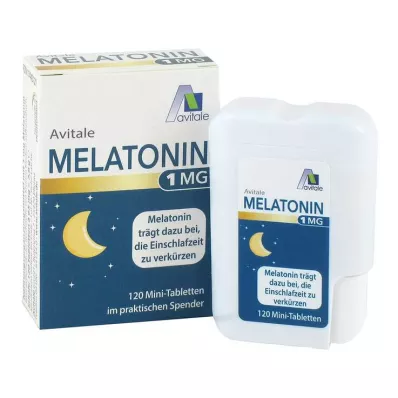 MELATONIN 1 mg mini tabletės dozatoriuje, 120 vnt MELATONIN 1 mg mini tabletės dozatoriuje, 120 vnt