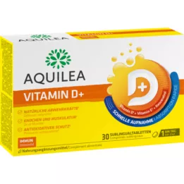 AQUILEA Vitaminas D+ tabletės, 30 kapsulių