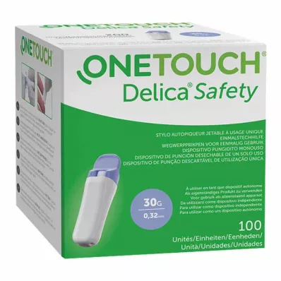 One Touch Delica Safety vienkartinis dūrimo įtaisas 30 G, 100 vnt One Touch Delica Safety vienkartinis dūrimo įtaisas 30 G, 100 vnt