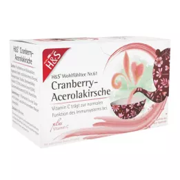 H&amp;S Spanguolių-acerola vyšnių su vitaminu C spalvotos tabletės, 20X2,8 g