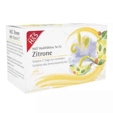 H&amp;S Citrina su vitaminu C filtro maišelis, 20X2,5 g