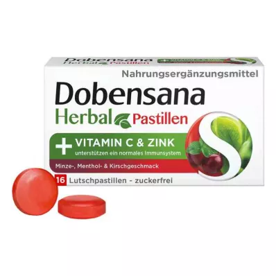Dobensana Herbal Kirschgeschm.vit.c & Cinko pastilė.(16 vienetų) Dobensana Herbal Kirschgeschm.vit.c & Cinko pastilė.(16 vienetų)