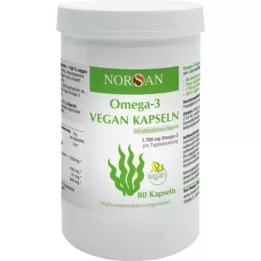 NORSAN Omega-3 veganiškos kapsulės, 80 vnt