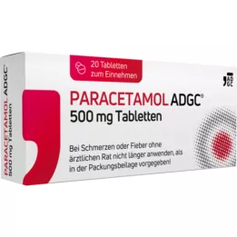 PARACETAMOL ADGC 500 mg tabletės, 20 vnt