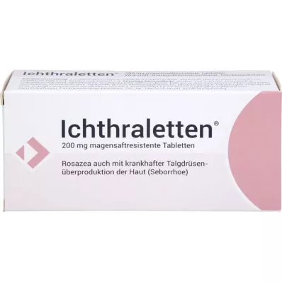 ICHTHRALETTEN 200 mg enterinėmis plėvele dengtos tabletės, 84 vnt