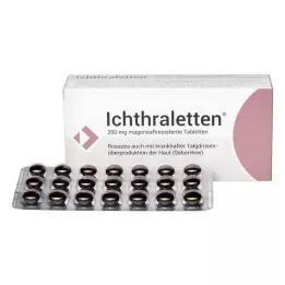 ICHTHRALETTEN 200 mg enterinėmis plėvele dengtos tabletės, 84 vnt