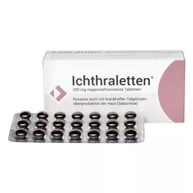 Ichthraletten® 200 mg tabletės nuo rožinės, 84 vnt