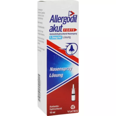 ALLERGODIL acute forte 1,5 mg/ml nosies purškalo tirpalas, 10 ml