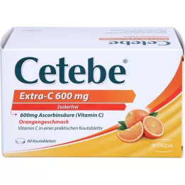 CETEBE Extra-C 600 mg kramtomosios tabletės, 60 vnt