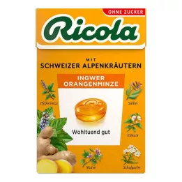 RICOLA o.Z.Box imbieriniai, apelsininiai, mėtų saldainiai, 50 g