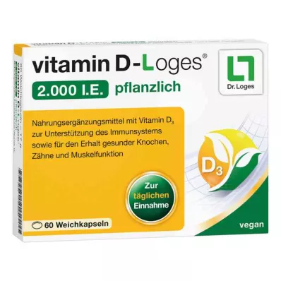 vitaminas D-Loges 2000 tarptautinių vienetų daržovių (60 vnt.) vitaminas D-Loges 2000 tarptautinių vienetų daržovių (60 vnt.)