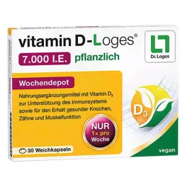 VITAMIN D-LOGES 7,000 I.U. vaistažolių savaitinis sandėlis, 30 vnt