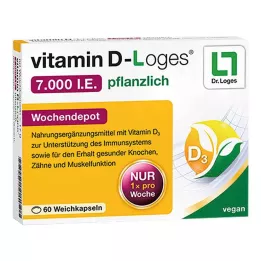 VITAMIN D-LOGES 7,000 I.U. vaistažolių savaitinis sandėlis, 60 vnt