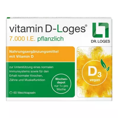 Vitaminas D-Loges 7000 TV augalinės kilmės savaitinis sandėlis, 60 vnt