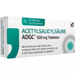 ACETYLSALICYLSÄURE ADGC 500 mg tabletės, 30 vnt