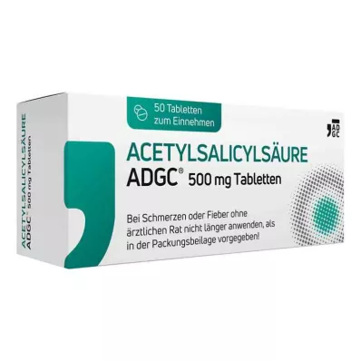 Acetilsalicilo rūgštis ADGC 500 mg tabletės (50 vnt.) Acetilsalicilo rūgštis ADGC 500 mg tabletės (50 vnt.)