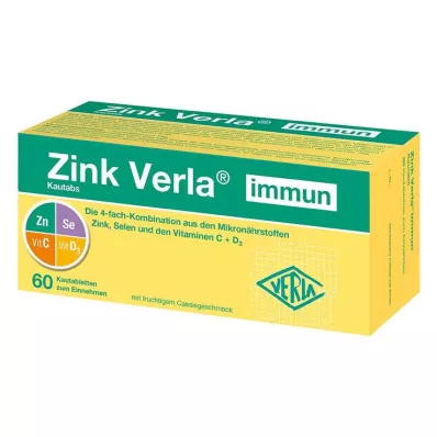Zinc Verla imuniniai kramtomi skirtukai, 60 vnt Zinc Verla imuniniai kramtomi skirtukai, 60 vnt