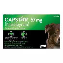 CAPSTAR 57 mg tabletės dideliems šunims, 1 vnt