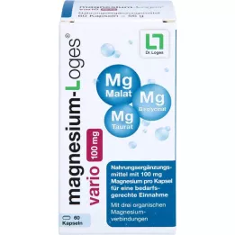 MAGNESIUM-LOGES vario 100 mg kapsulės, 60 vnt
