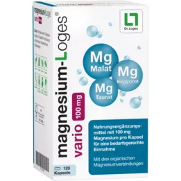 MAGNESIUM-LOGES vario 100 mg kapsulės, 120 vnt