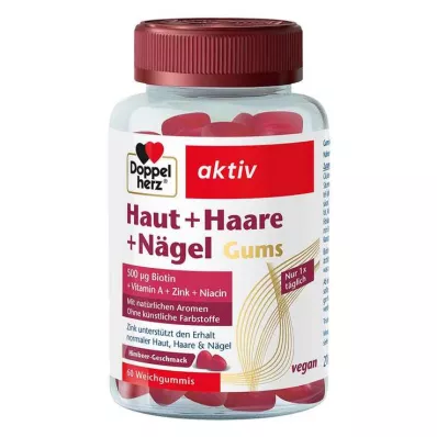 Doppelherz Skin + Hair + Nails Gums, 60 vnt Doppelherz Skin + Hair + Nails Gums, 60 vnt