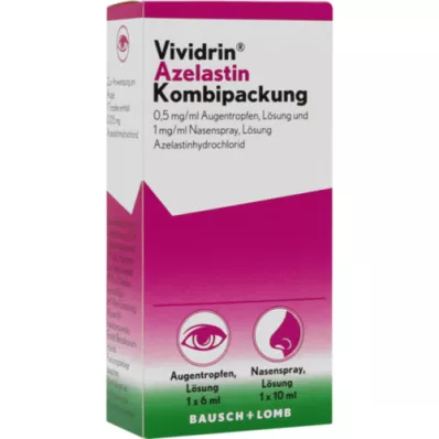 VIVIDRIN Azelastinas combip. 0,5mg/ml ATR+1mg/ml NAS, 1 P