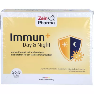 IMMUN+ DAY &amp; Naktinių kapsulių paketėliai 28 dienoms, 56X4 vnt